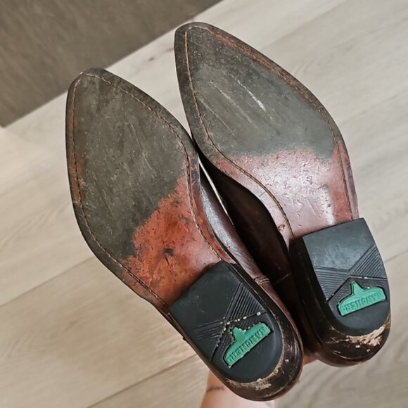 Vintage Ranchero Western Heritage Leather Ankle Cowboy Cowgirl Boots Size 7 - Picture 9 of 14